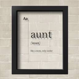 Transparent Aunt Gift Best Auntie Ever Is My Bestie Definition Print Gifts For Art Family Wall - thumbnail 2