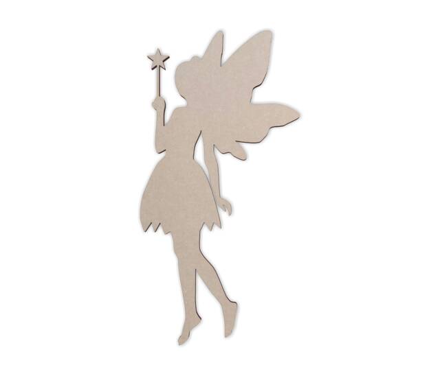 Unfinished Wooden Fairy Wall Art Mdf Craft Cutout, Diy Decor - image 1
