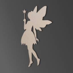 Unfinished Wooden Fairy Wall Art Mdf Craft Cutout, Diy Decor - thumbnail 2