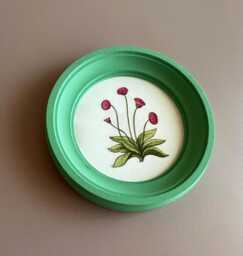 Round Picture Frame, Circle Frame, Wall Circular Frame, Round Green Frame, Light Wooden Frame, Picture Frames, Classic Photo Frame - thumbnail 1