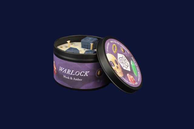 Warlock D&d Candle - Dnd Handmade Soy Wax Rpg Fantasy Gift Idea For Him Or Her Dungeons & Dragons - image 1