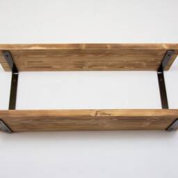 Heavy Duty Shelving - Oil Rubbed Bronze Color Double Shelf Brackets With Shelves Industrial Bathroom - thumbnail 2