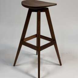 Solid Wood Swivel Bar Stool - Cupped Seat, Usa Made - thumbnail 2