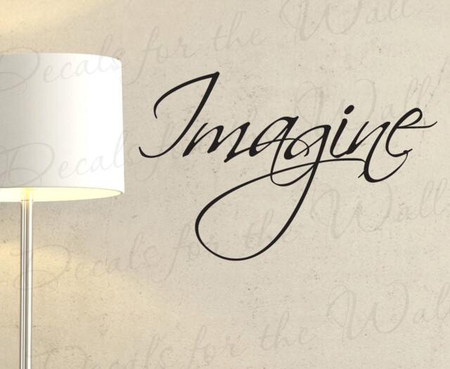 Imagine Inspirational Home Motivational Living Room Kid Decorative Vinyl Wall Decal Lettering Decoration Quote Decor Saying Sticker Art W18 - image 1