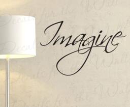 Imagine Inspirational Home Motivational Living Room Kid Decorative Vinyl Wall Decal Lettering Decoration Quote Decor Saying Sticker Art W18 - thumbnail 1