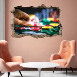 Poker Cards Chips Casino Wall Sticker Mural Decal Print Art Home Decor Bt2 - thumbnail 3