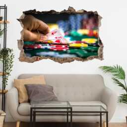 Poker Cards Chips Casino Wall Sticker Mural Decal Print Art Home Decor Bt2 - thumbnail 2