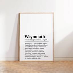 Weymouth Poster Print Set - Of 3 Posters - Watercolour Picture Painting Wall Hanging Artwork Art Travel Decor - thumbnail 3