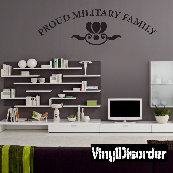 Proud Military Family - Vinyl Wall Decal Quotes Sticker Pa059Proudi8Et - image 1