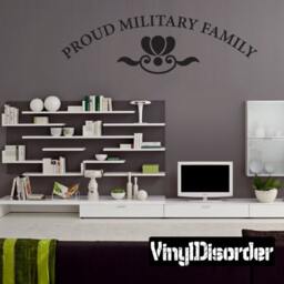Proud Military Family - Vinyl Wall Decal Quotes Sticker Pa059Proudi8Et - thumbnail 1