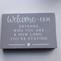 Funny Welcome-Ish Wood Sign Hallway Home Decoration - thumbnail 3