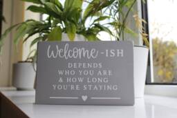 Funny Welcome-Ish Wood Sign Hallway Home Decoration - thumbnail 1