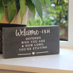 Funny Welcome-Ish Wood Sign Hallway Home Decoration - thumbnail 2