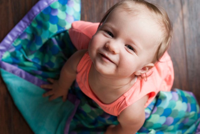 Mermaid Minky Blanket Baby Girl Monster Dragon Sulley New Shower - image 1