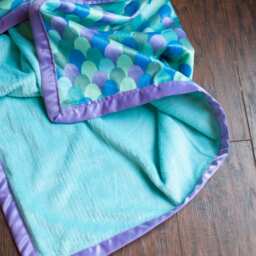 Mermaid Minky Blanket Baby Girl Monster Dragon Sulley New Shower - thumbnail 3
