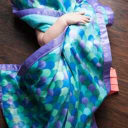 Mermaid Minky Blanket Baby Girl Monster Dragon Sulley New Shower - thumbnail 2