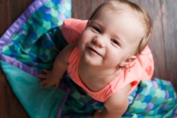 Mermaid Minky Blanket Baby Girl Monster Dragon Sulley New Shower - thumbnail 1