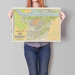 Khartoum City Plan Vintage Sudan Map Art Print - thumbnail 2