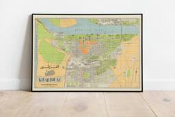 Khartoum City Plan Vintage Sudan Map Art Print - thumbnail 1