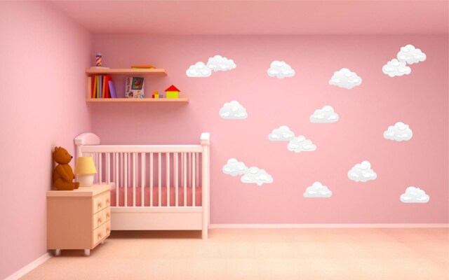 Clouds Wall Stickers Pack Decal Art Nursery Girl's Boy's Bedroom - image 1
