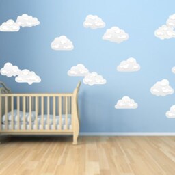 Clouds Wall Stickers Pack Decal Art Nursery Girl's Boy's Bedroom - thumbnail 2