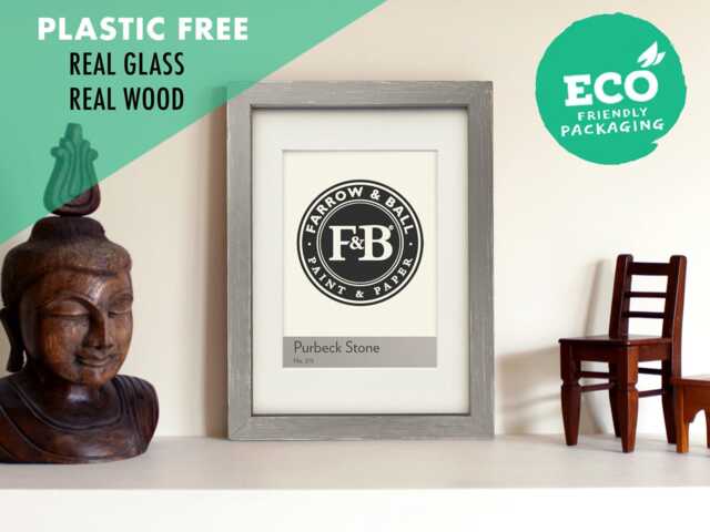 Farrow & Ball 275 Purbeck Stone Rustic Grey Picture Frame A2, A3, A4, A5, 5x5, 6x6, 5x7, 6x8, 8x10, 11x14 - Handmade Photo Frames - image 1