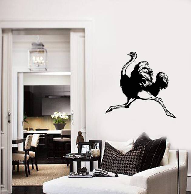 Ostrich Vinyl Wall Decal Animal Kids Room Home Decor Art Stickers Mural - #2809Di - image 1