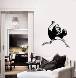 Ostrich Vinyl Wall Decal Animal Kids Room Home Decor Art Stickers Mural - #2809Di - thumbnail 1