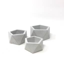 Concrete Planter Set, Pot, Succulent Planter, Modern Pot, Airplant Cactus Pots For Plants - thumbnail 3