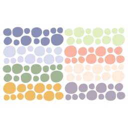 Hand Drawn Pastel Polka Dot Wall Stickers Boho Repositionable Decals - thumbnail 2