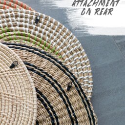 Hand Woven Bamboo Wall Art Set, Boho Wicker Decor - Set Of 10 - thumbnail 4