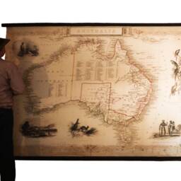 Antique Australia Map Print 1851 Aboriginal Wall Art With Frame - thumbnail 4