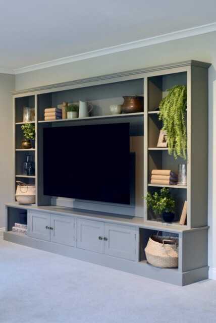 10Ft Media Wall Unit - Painted Any Farrow & Ball Colour Bespoke Tv Space Sizing Living Room Cabinet - image 1
