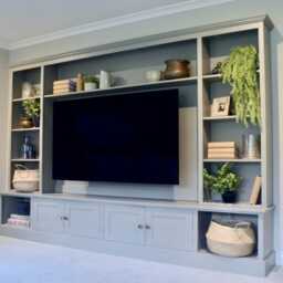 10Ft Media Wall Unit - Painted Any Farrow & Ball Colour Bespoke Tv Space Sizing Living Room Cabinet - thumbnail 2