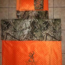 Custom Appliqued Camo Nap Mat Cover, Blanket, Pillow & Case - thumbnail 2