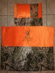 Custom Appliqued Camo Nap Mat Cover, Blanket, Pillow & Case