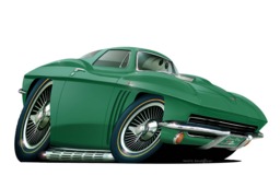 1965 Vette Chevrolet Car Wall Decal Classic Man Cave Decor - thumbnail 1