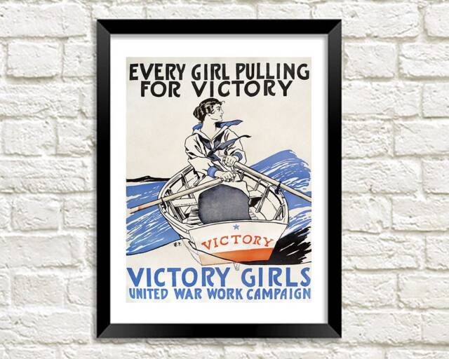 Victory Girls Poster United War Work Campaign Advert Print - image 1