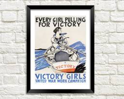 Victory Girls Poster United War Work Campaign Advert Print - thumbnail 1
