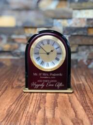 Personalized Mantle Alarm Clock, Custom Wedding Gift, Anniversary, Fathers Day, Office Desk, Promotion, Home Decor, Couples, Retirement - thumbnail 1