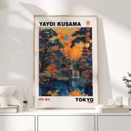 Yayoi Kusama, Kusama Print, Poster, Japanese Wall Art, Japandi, Japandi Art - thumbnail 1