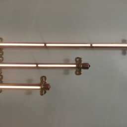 24V Continuous Beam Led Light. Copper Light With Brass Mounts. Custom Length 12-80cm/4-32In. For Motothomes, Trucks, Rigs & Boats - thumbnail 2