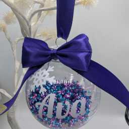 Personalised Snowflake Christmas Bauble, Tree Decoration, Name Decoration Gift, Bauble Gift - thumbnail 2