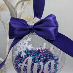 Personalised Snowflake Christmas Bauble, Tree Decoration, Name Decoration Gift, Bauble Gift - thumbnail 4