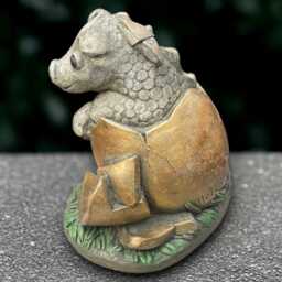 Stone Baby Dragon Sculpture Concrete Statue Cement Animal Decor Outdoor Wildlife Ornament Garden & Home Figurine Dragon Lover Gift - thumbnail 3
