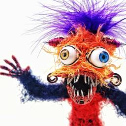 Hungry Gnasher - Bendable Copper Wire Creature Fun, Unique, Fully Poseable Hand-Made Out Of Recycled & Repurposed Materials - thumbnail 2