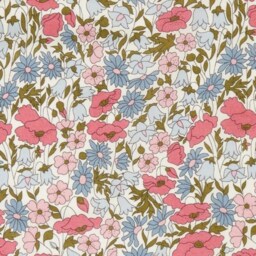 Liberty London Floral Pillow Cover Poppy & Daisy Ruffled Cushion, Choose Your Size - thumbnail 4