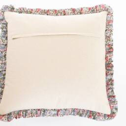 Liberty London Floral Pillow Cover Poppy & Daisy Ruffled Cushion, Choose Your Size - thumbnail 3