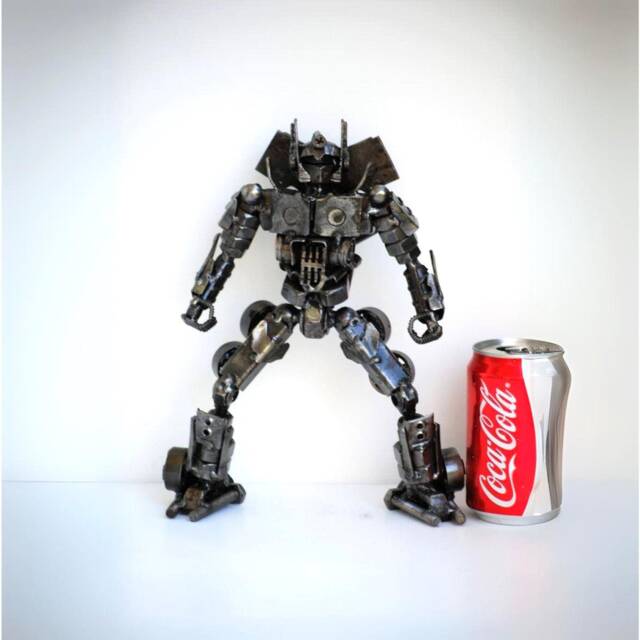 One-Of-A-Kind Metal Robot Sculpture, Industrial Fantasy D??cor, 6Th Anniversary Gift For Husband - image 1