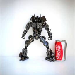 One-Of-A-Kind Metal Robot Sculpture, Industrial Fantasy D??cor, 6Th Anniversary Gift For Husband - thumbnail 1